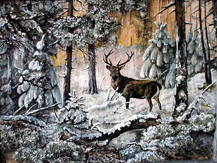 Рисунки на бересте Сергея Сурина