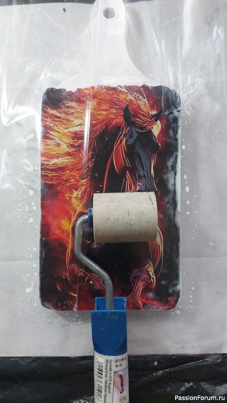 Декоративная досочка “Огненный скакун”