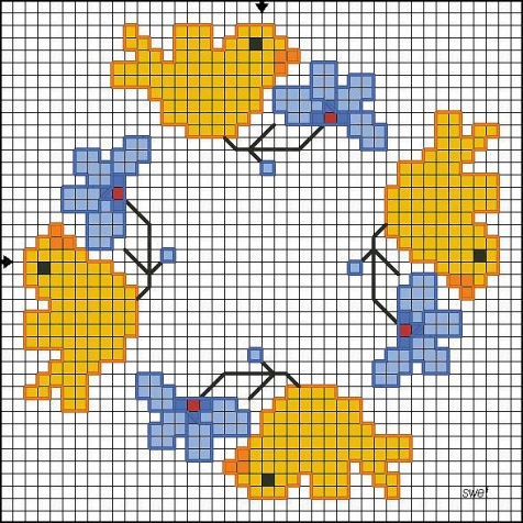 Пасхальная подборка схем для вышивки.