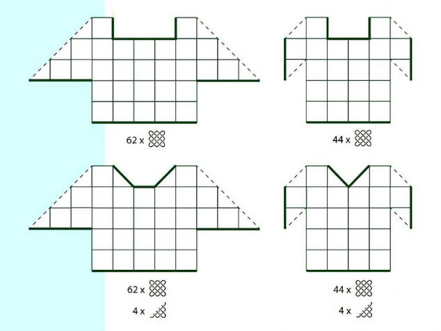 Универсальные схемы расположения мотивов в изделиях, вязаных крючком