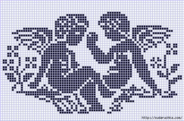 Схемы вышивки крестом монохром (ч.3) из интернета