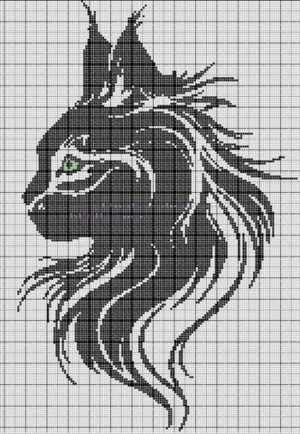 Белая кошка вышивка схема Белая кошка вышивка схема