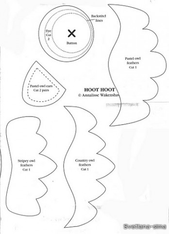 Подборка мягких игрушек с выкройками (из интернета)