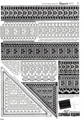 Вязание крючком филейное кружево