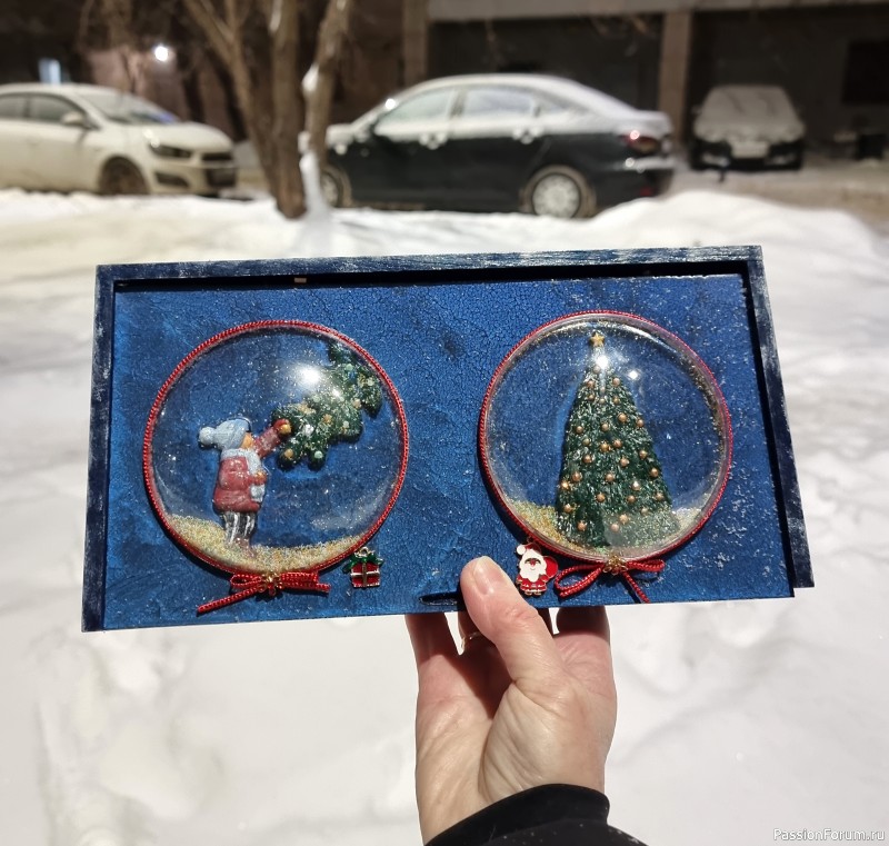 Две коробочки. Новогодняя упаковка.