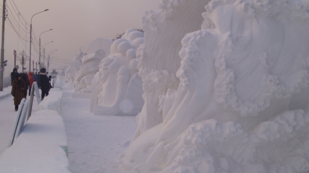 Волшебный лёд Сибири-2016. Снег