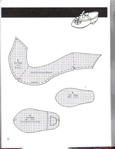 Выкройки кукольной обуви