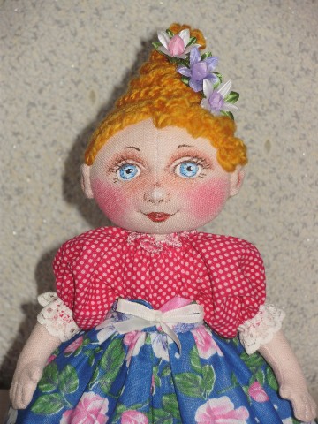 Сюзи-рукодельница. Авторская текстильная кукла ручной работы.