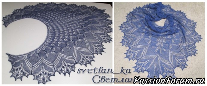 Парад шалей. Эолова шаль / aeolian shawl, дизайнер Elizabeth Freeman.