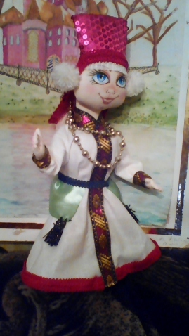 Начало кукол Поволжья в народных костюмах