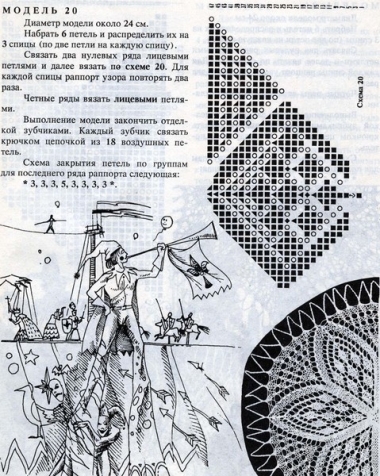 Кружевные салфетки спицами -3