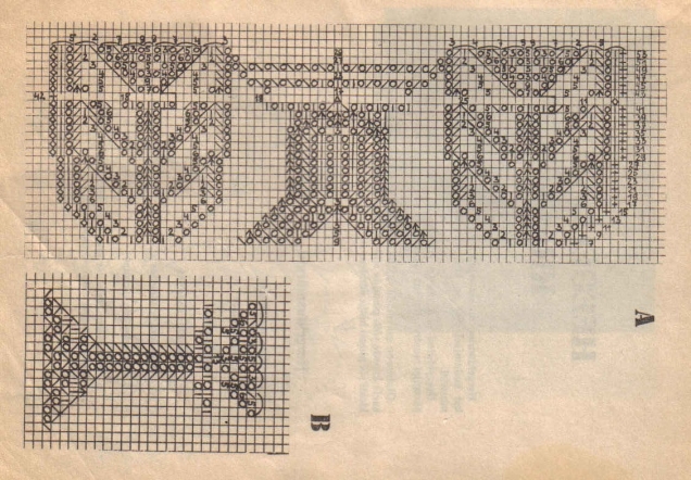 Воротнички спицами. Схемки