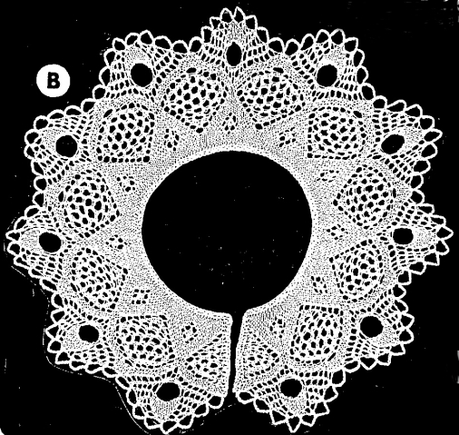 Воротнички спицами. Схемки