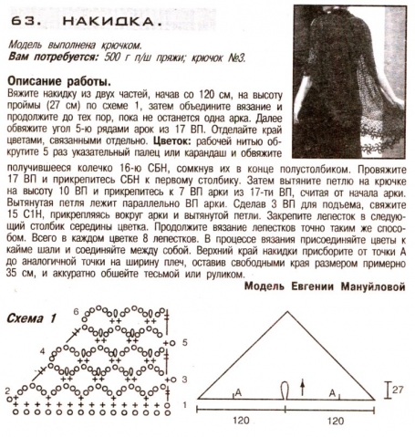 Очаровательные шали крючком.