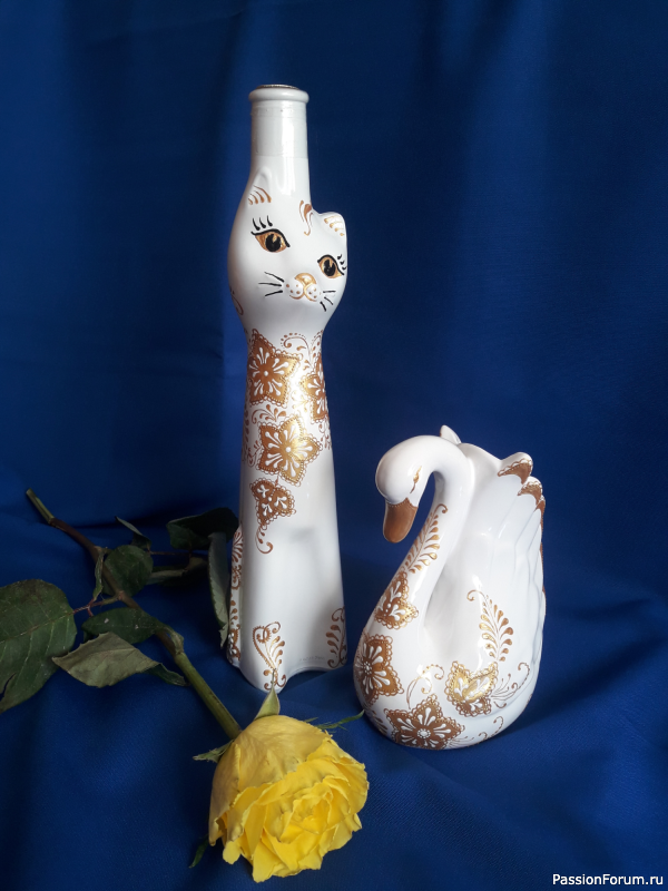 Тренируюсь на кошках, или роспись контурами