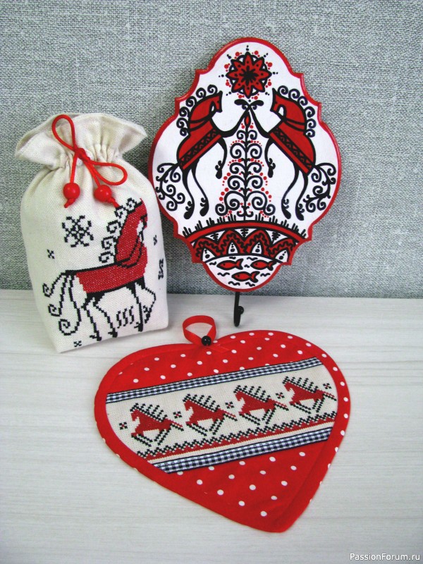 Кухонный набор "Мезенские лошадки"