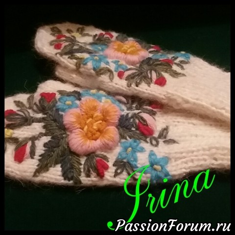 Варежки расписные