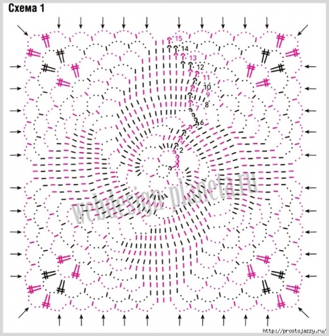 Вязание крючком, модели со схемами из интернета
