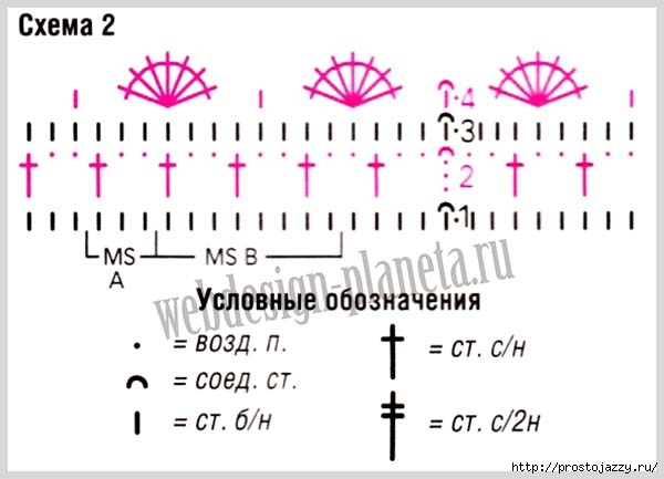 Вязание крючком, модели со схемами из интернета