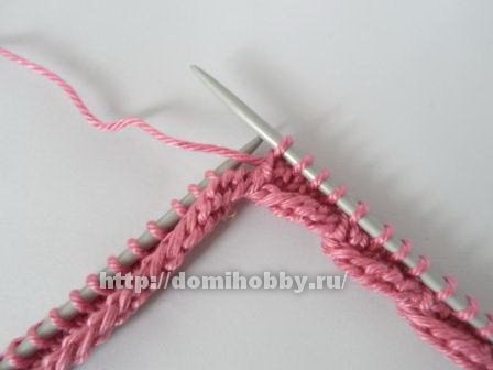Вязание: спицами перекрученной кромки