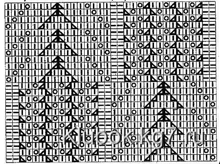 Узор спицами "Медвежьи лапки". Из интернета