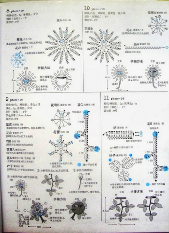 Цветы крючком схемы вязания