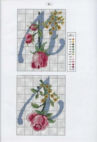 Монограммы. Вышивка крестиком.