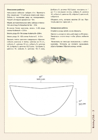 Накидки спицами (схемы из интернета).