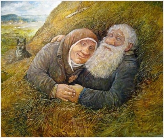 Любовь до старости и старость в любви. Картины Леонида Баранова