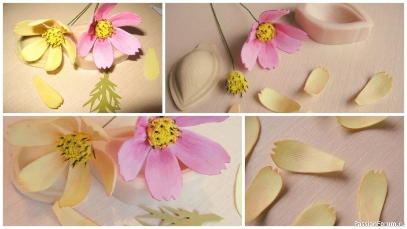 Космея из фоамирана. Шаблоны