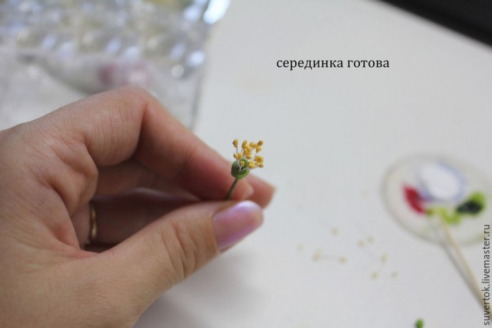Английская роза из холодного фарфора