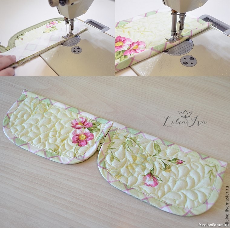 Шьем комплект: косметичка и очечник