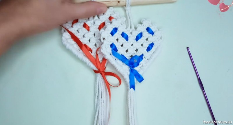 Сердечки макраме. Легко сделать даже новичку. МК