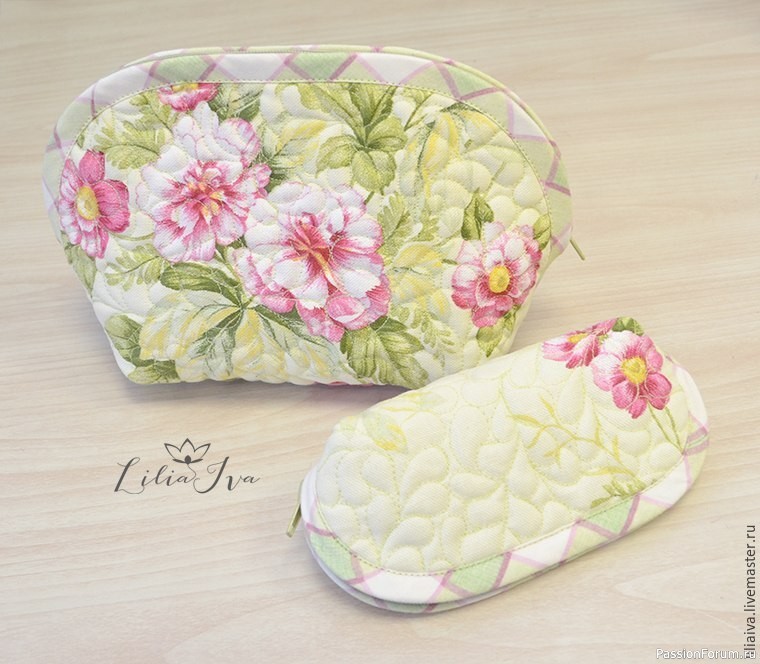 Шьем комплект: косметичка и очечник