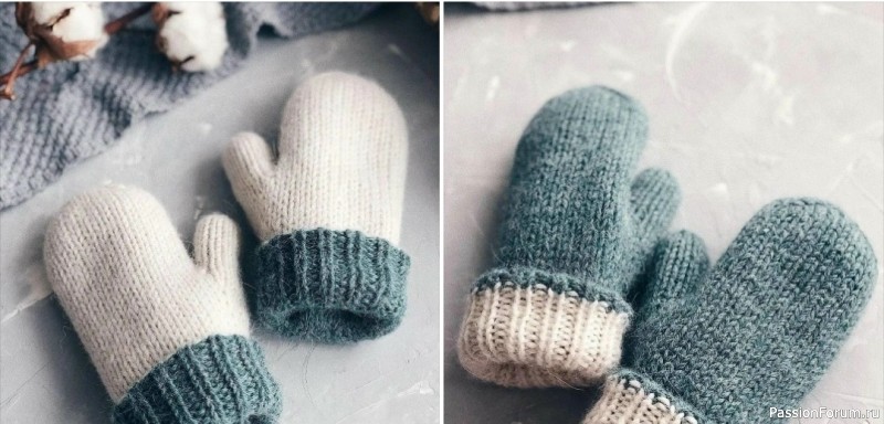 Описание двойных варежек