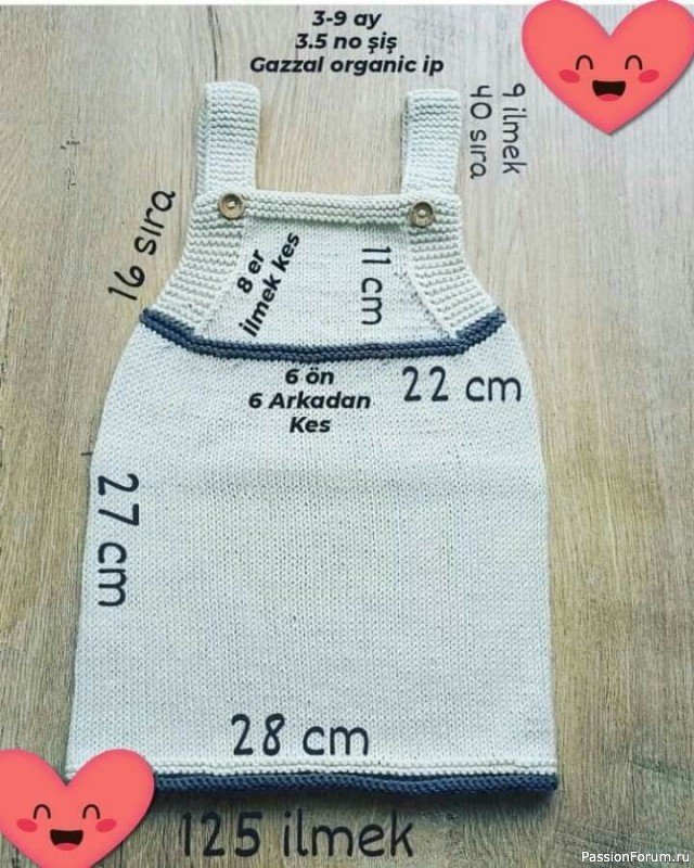 Детские платья спицами. Схемы