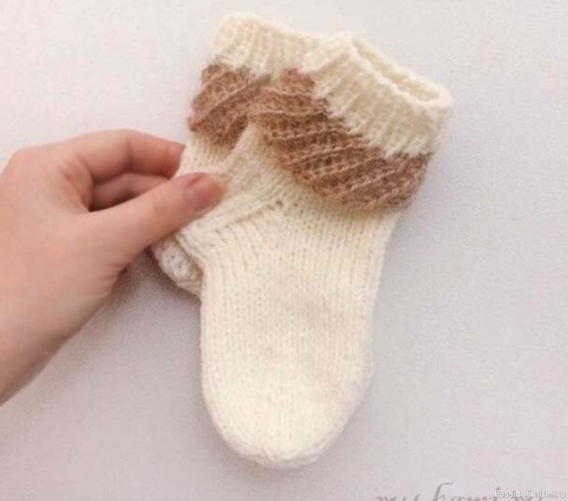 Детские носки спицами. Описание