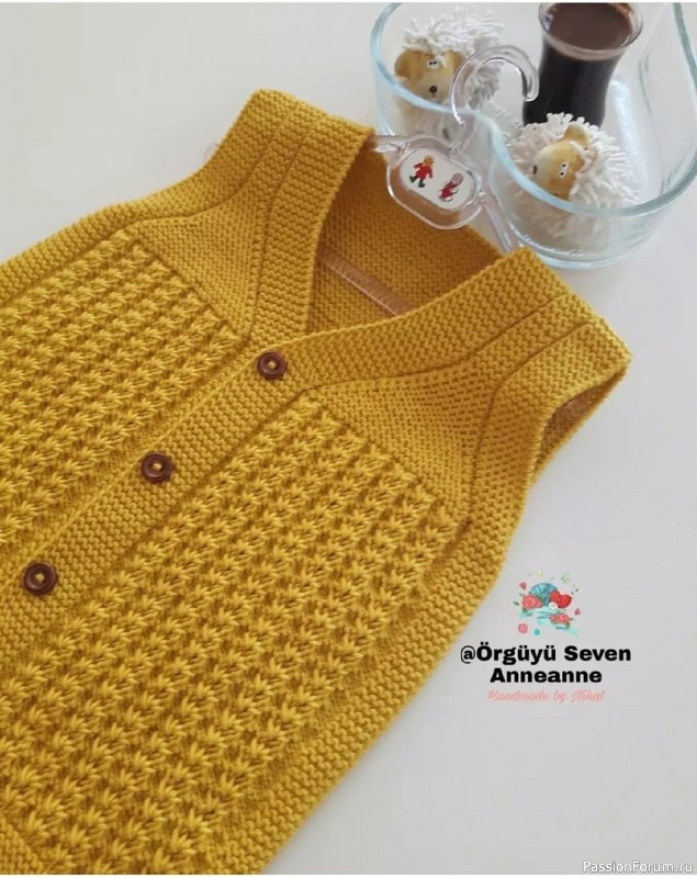 Детские жилетики спицами. Схемы