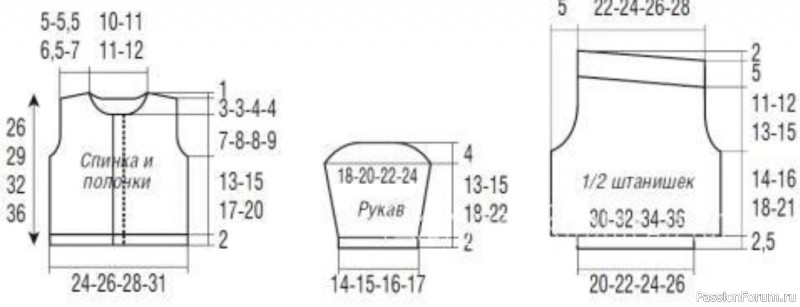 Двухцветный жакет и штанишки для малыша. Описание