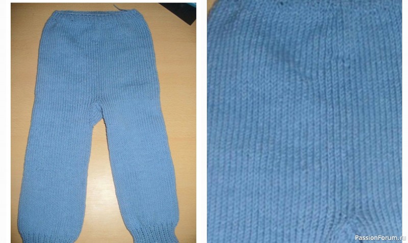 Бесшовные штанишки для малыша спицами. Описание