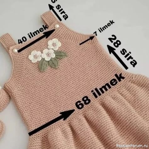 Детские платья спицами. Схемы