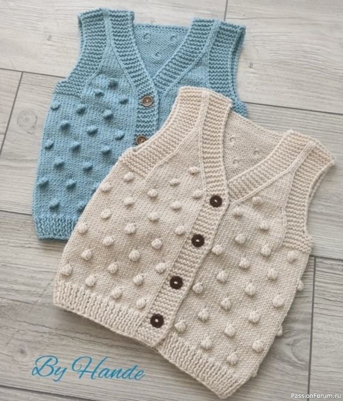 Детские жилетики спицами. Схемы