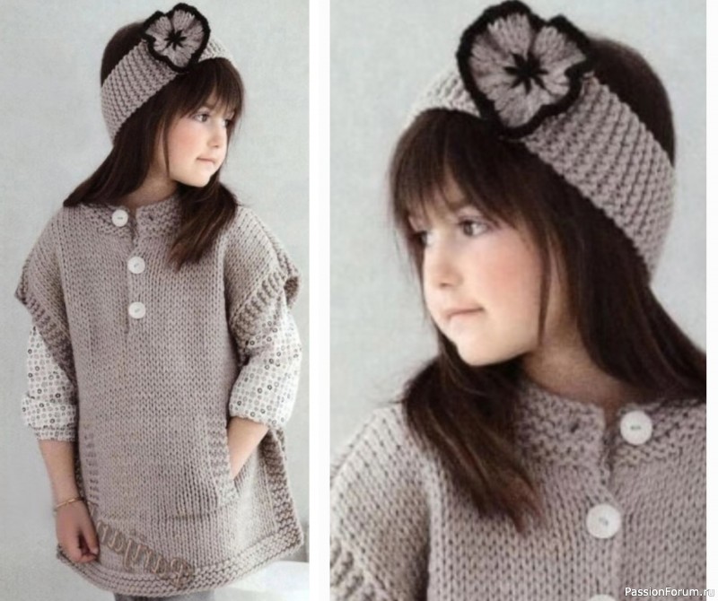 Жилет и повязка на голову для девочки