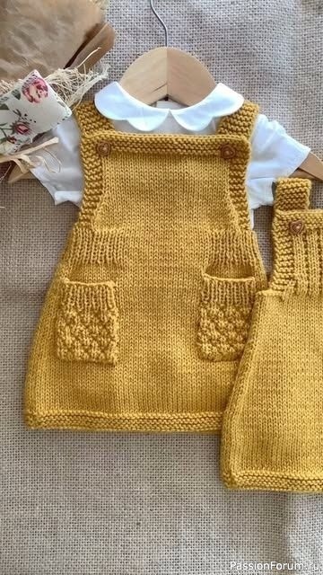 Детские платья спицами. Схемы