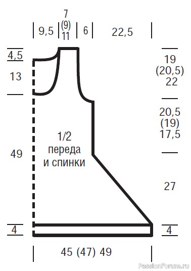 Летняя туника с поясом на талии "ЗигЗаг". Описание