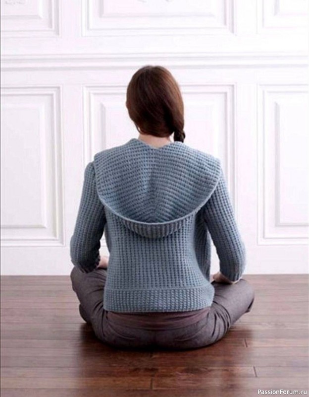 Кардиган с капюшоном. Описание