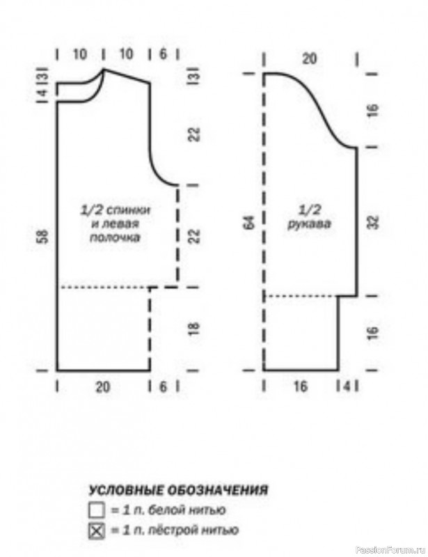 Жакет с цветочным узором. Схема