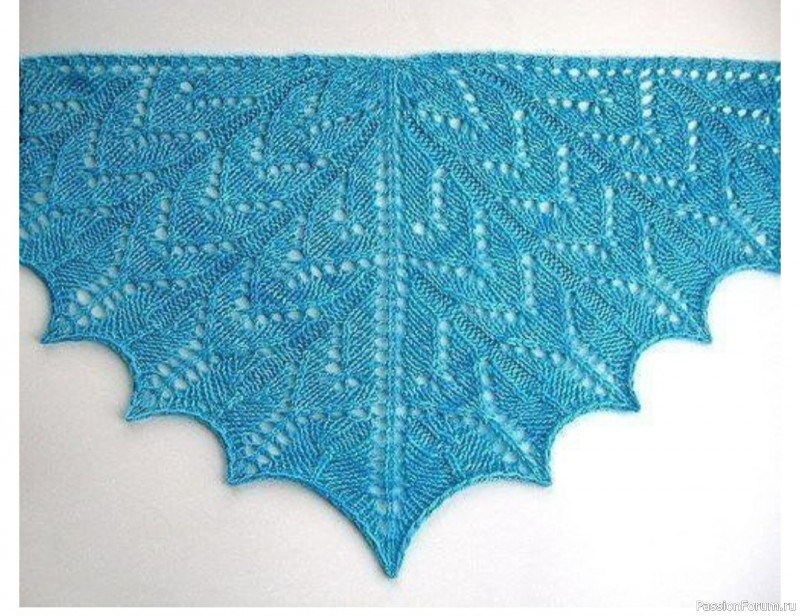 Ажурный бактус спицами. Схема