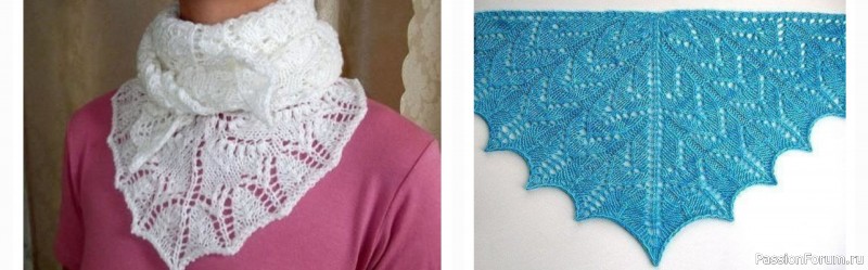 Ажурный бактус спицами. Схема