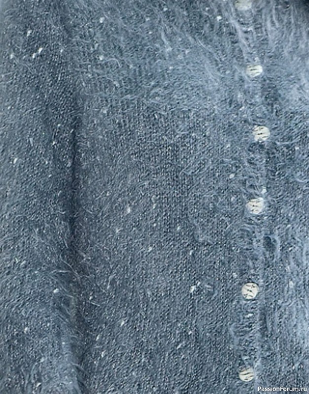 Серый жакет из фасонной пряжи